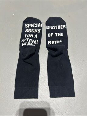 Brother of the Bride Black Wedding Dress Socks
